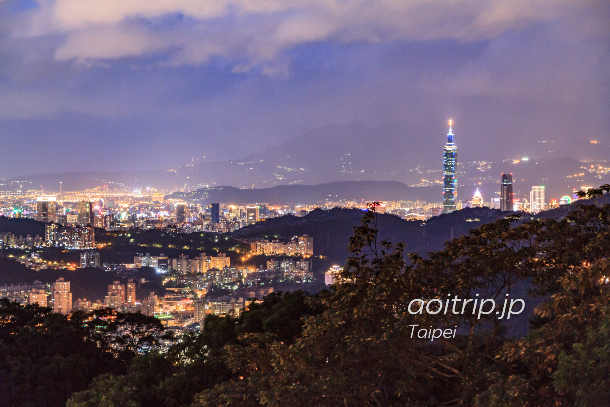猫空ロープウェイからの台北の夜景