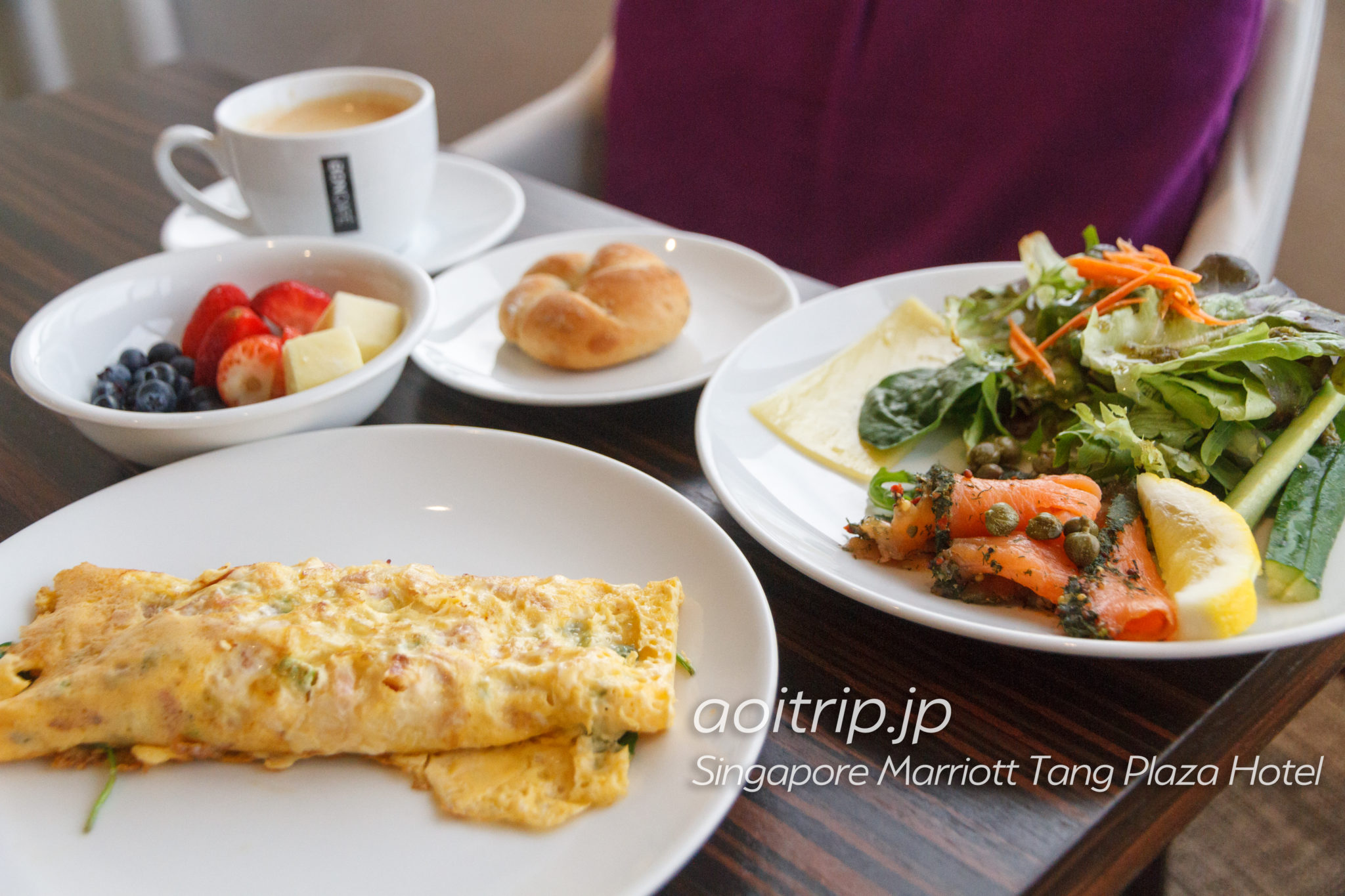 シンガポール マリオット タング プラザ ホテル　ラウンジの朝食
