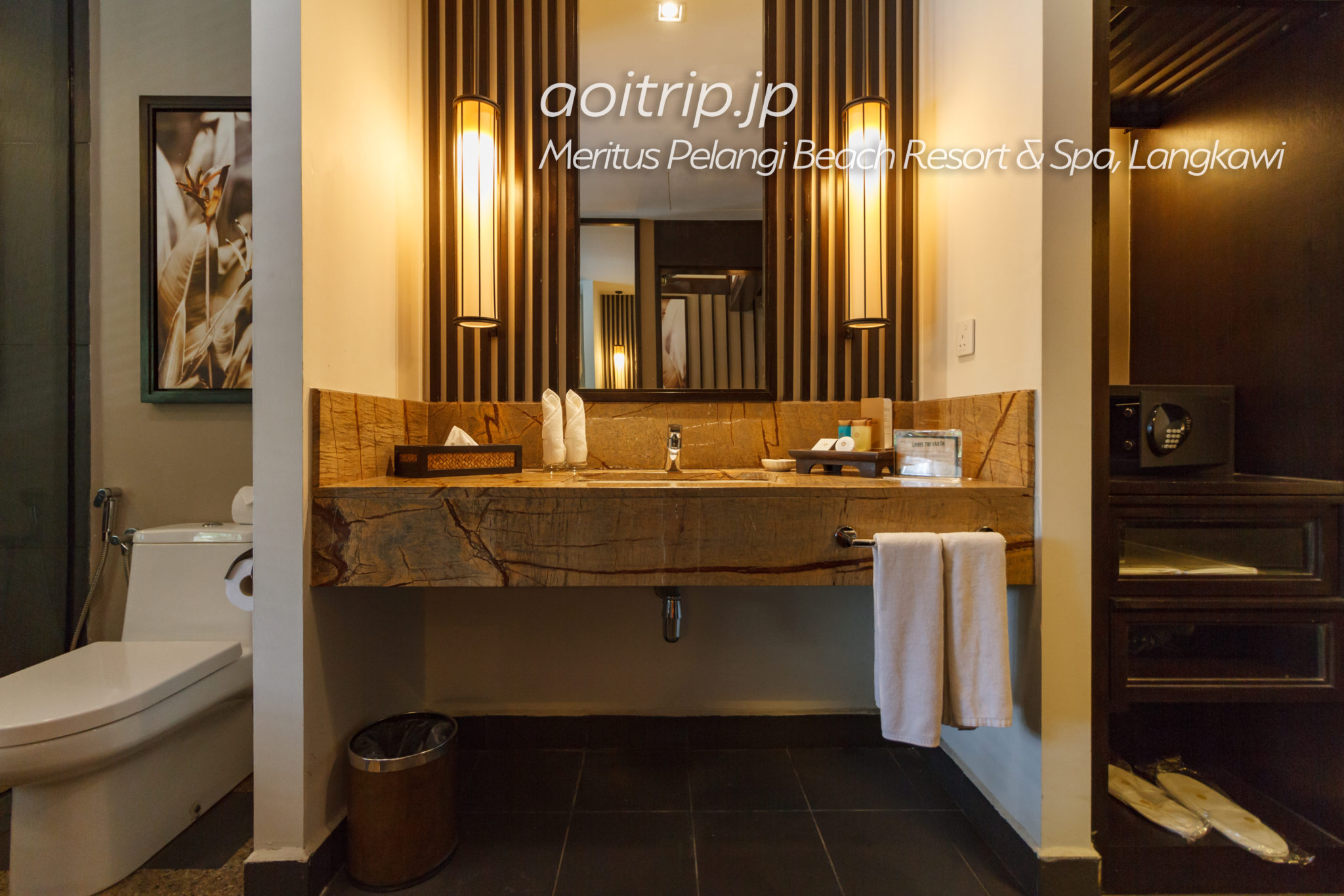 メリタスペランギリゾートランカウイのプールテラスルームのバスルーム