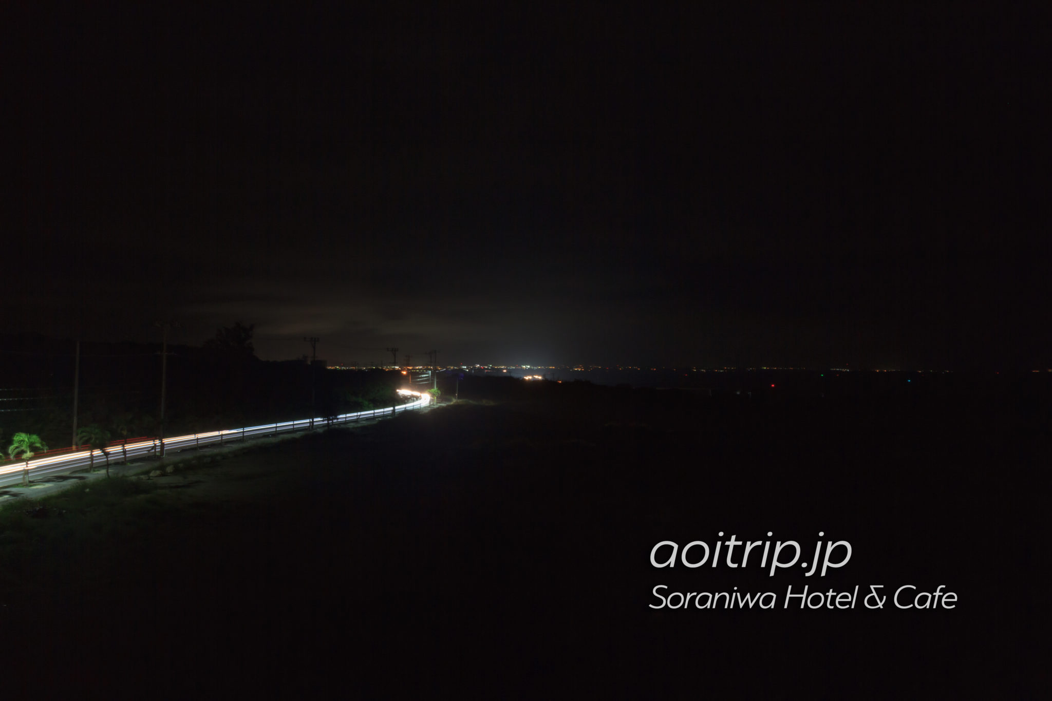 ソラニワホテルアンドカフェの屋上から望む宮古島の夜景