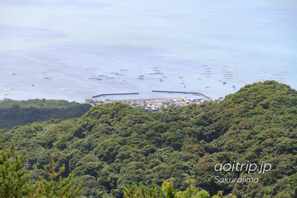 桜島の湯之平展望所の展望台