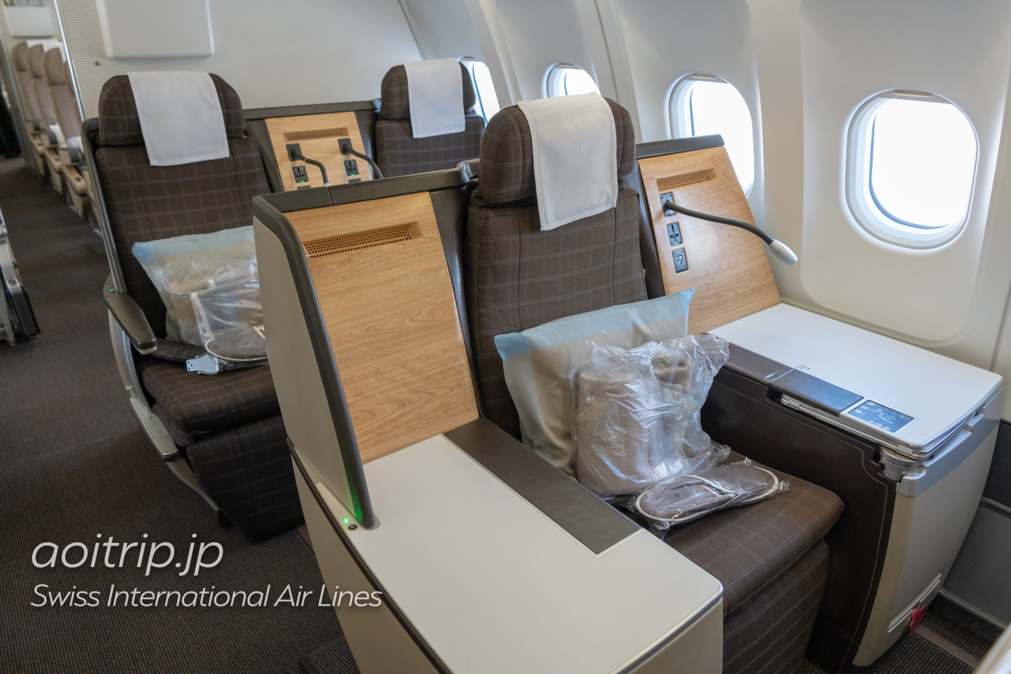 スイス航空LX161便ビジネスクラスの座席