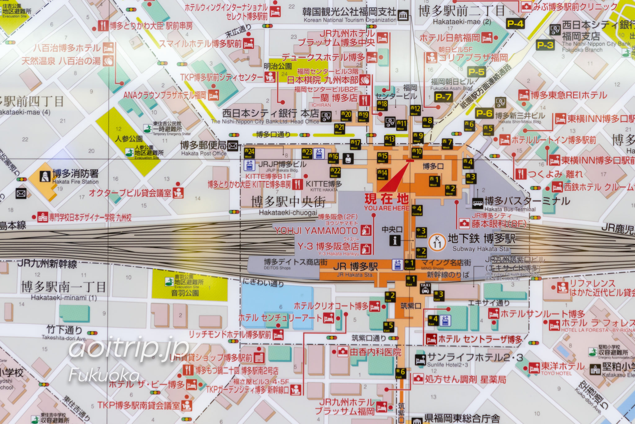 JR博多駅周辺のマップ
