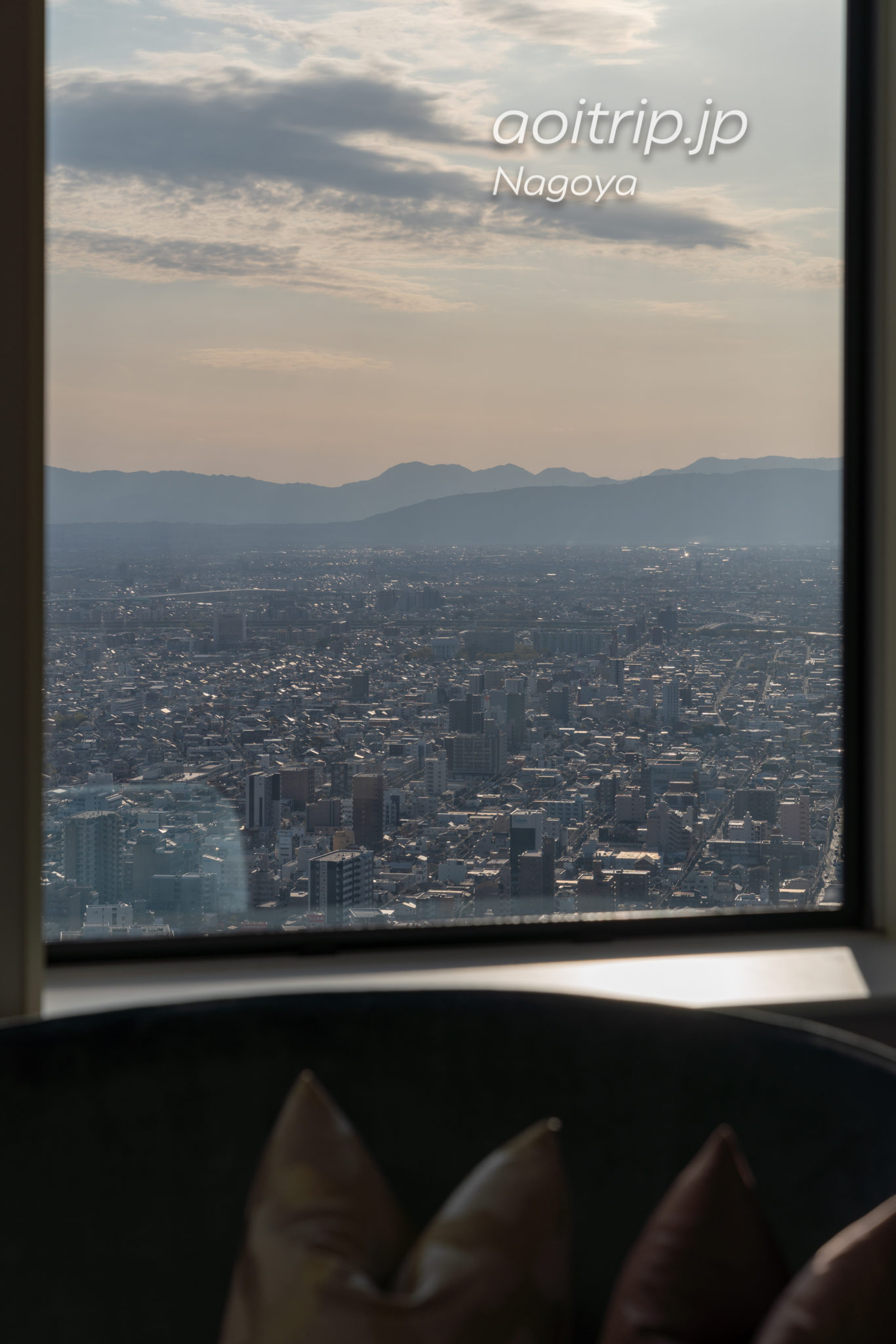 名古屋マリオットアソシアホテルのデラックスルーム　45階からの眺望