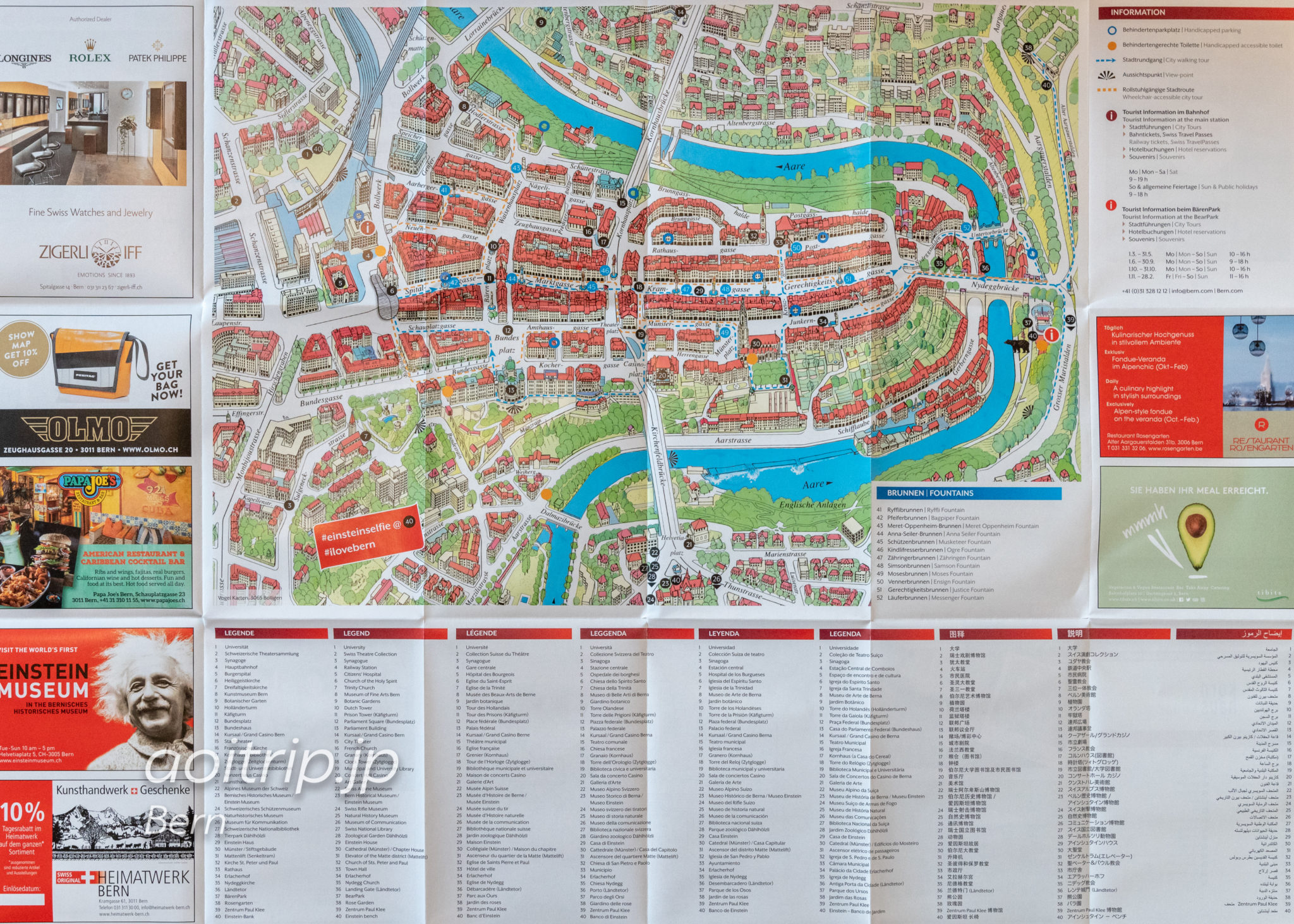 ベルン旧市街の地図（マップ）