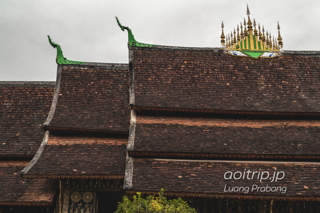 ルアンパバーンのワットシェントーン（Wat Xiengthong）の屋根（ルアンパバーン様式）
