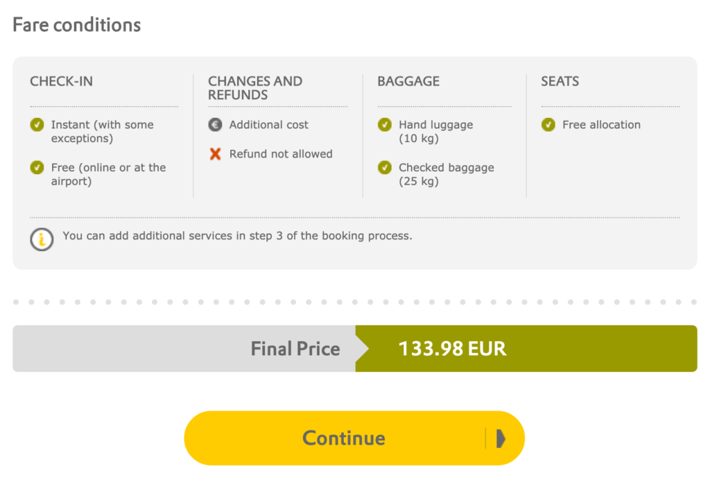 vueling basic fare baggage