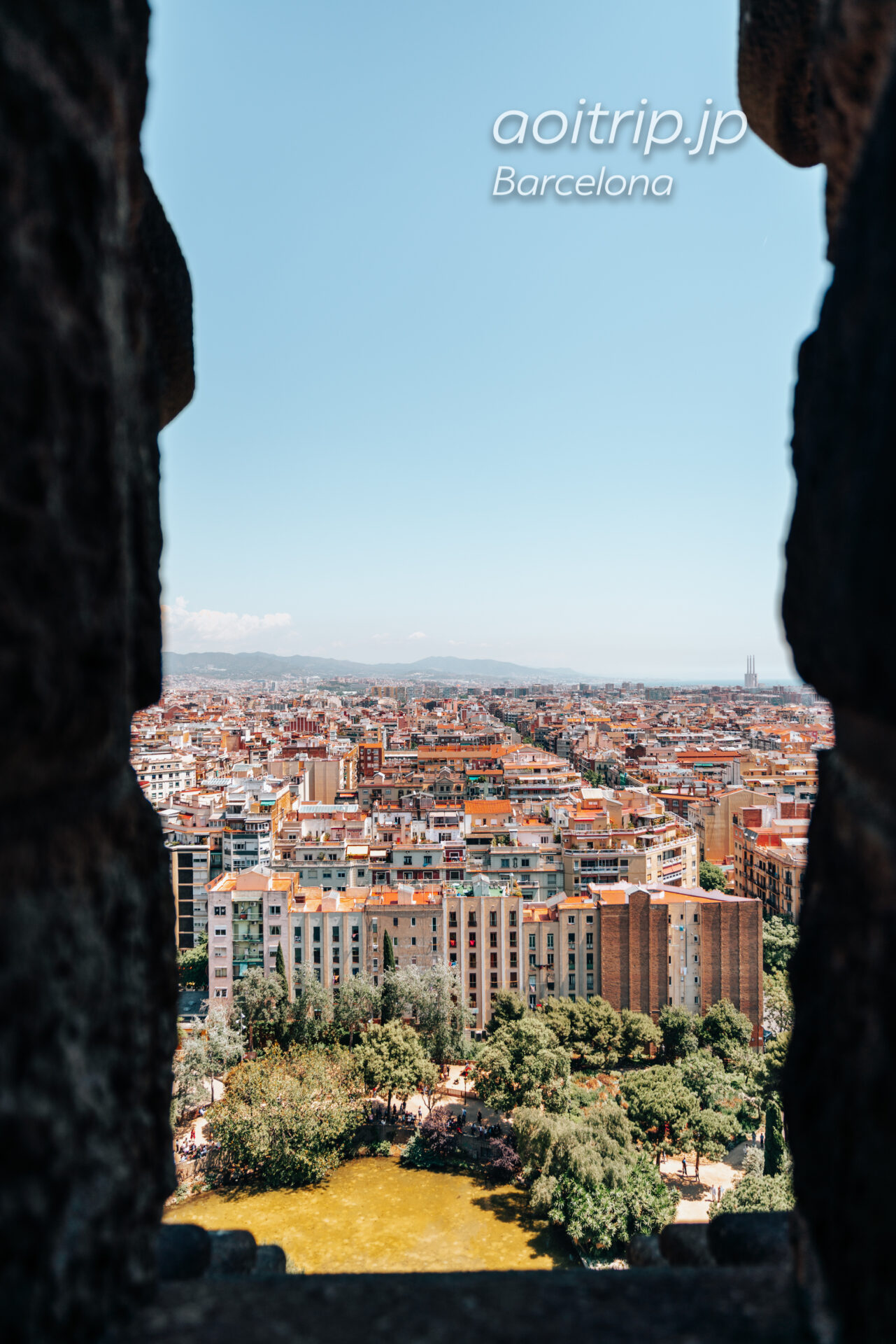 バルセロナ サグラダファミリアの鐘楼からの眺望
