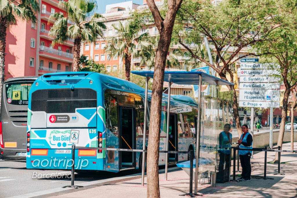 グエル公園のシャトルバスBus Güell(Alfons X駅前)