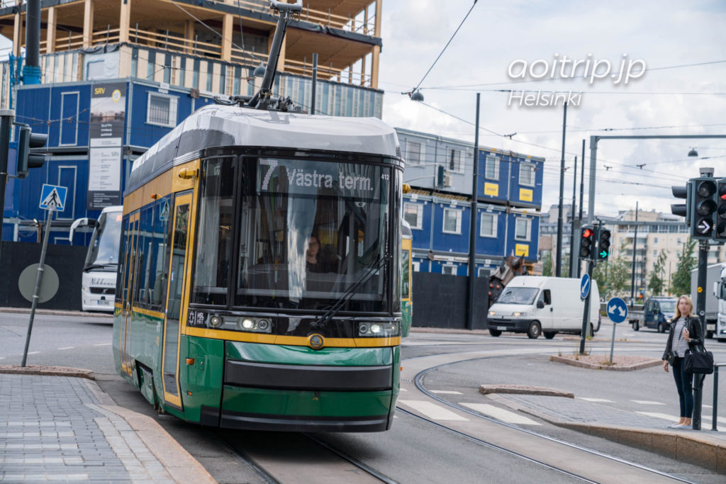 ヘルシンキの路面電車7番線