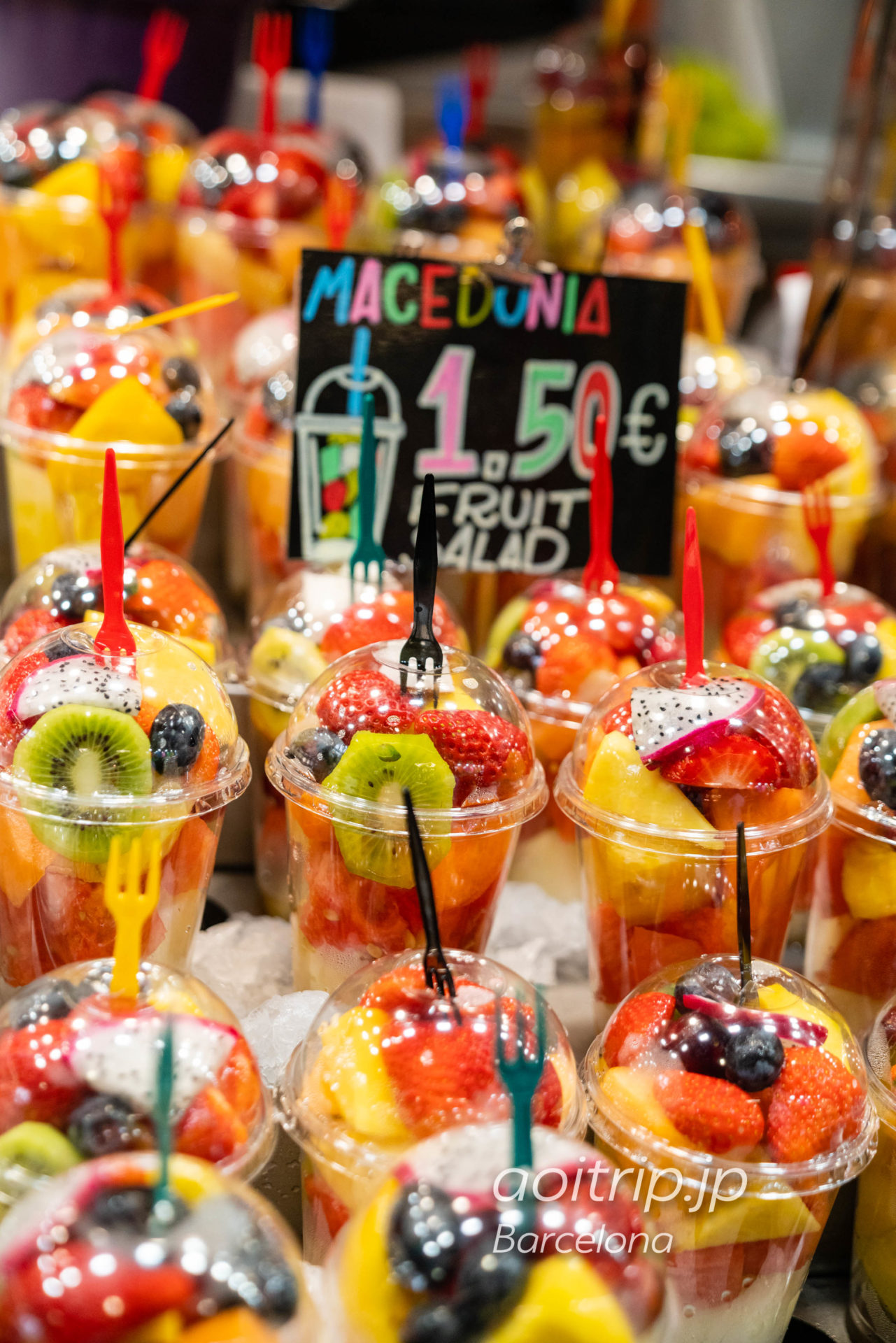 バルセロナのボケリア市場 La Boqueria　フルーツ