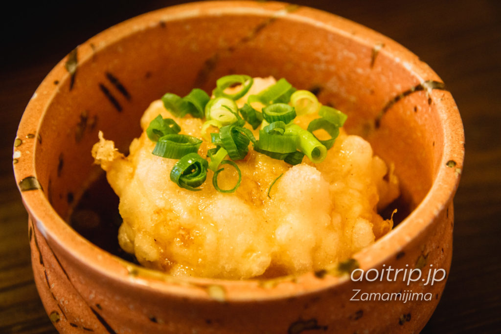 座間味島のまるみ屋 ジーマーミ豆腐のあげだし