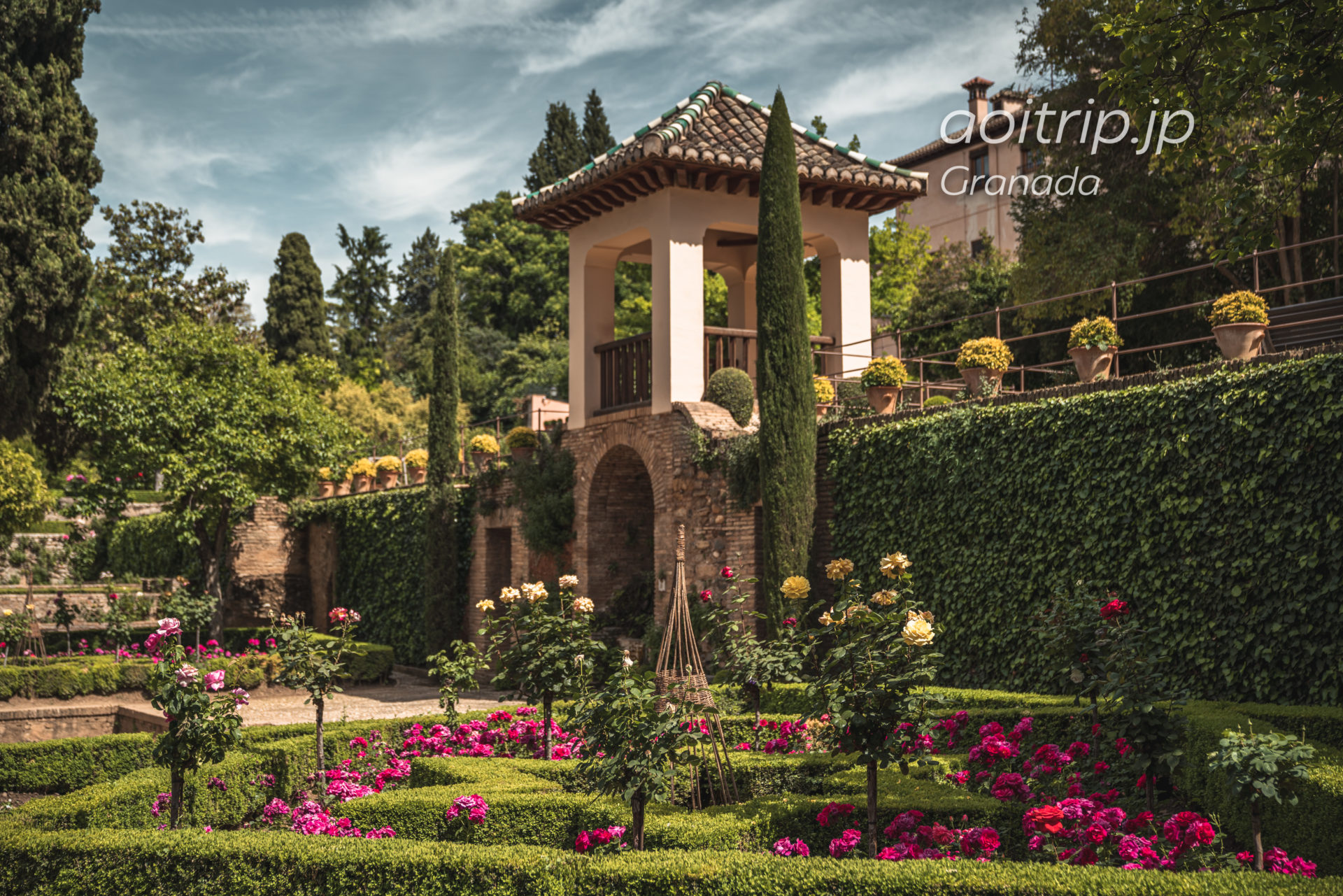 アルハンブラ宮殿のパルタル庭園