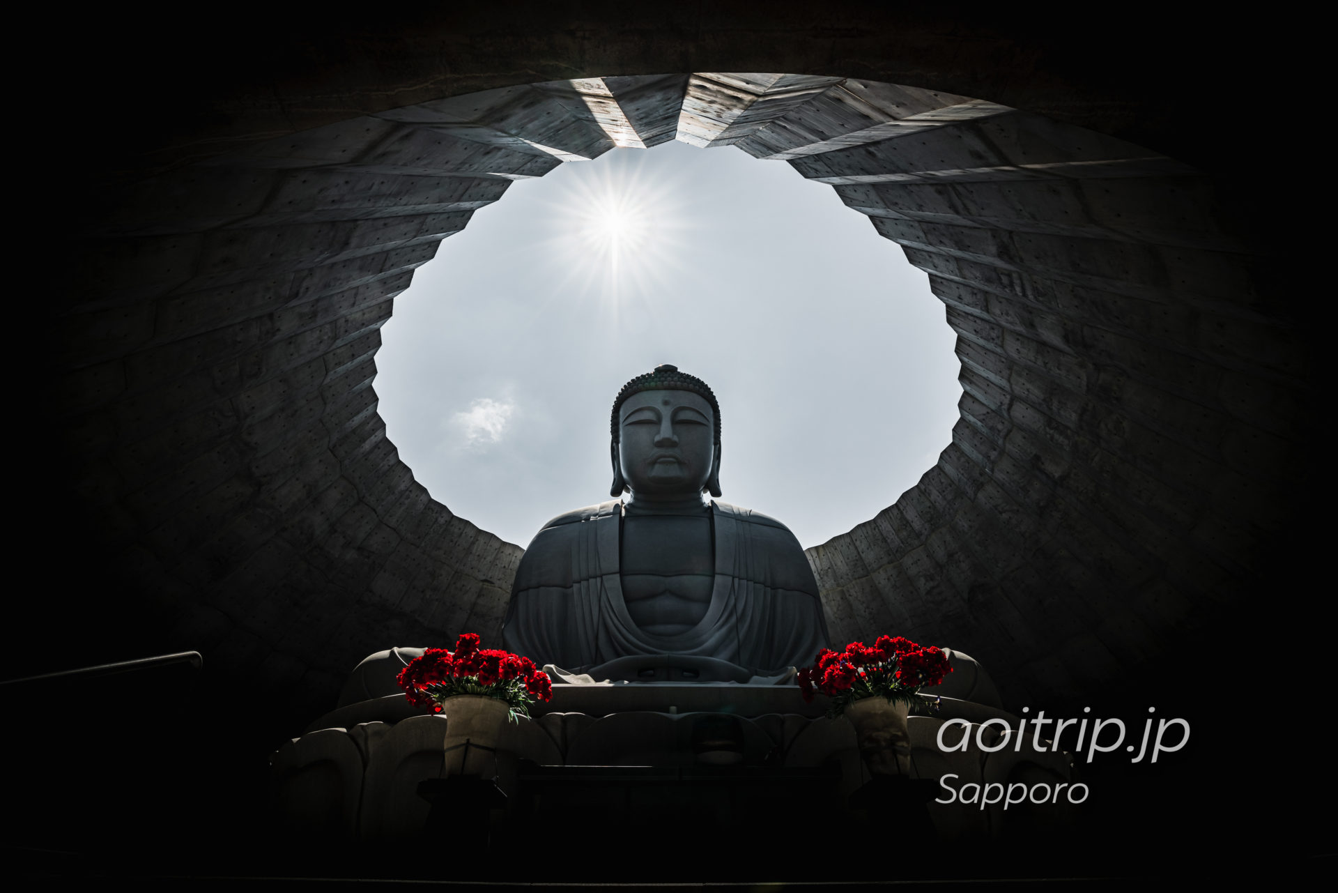 真駒内滝野霊園にある頭大仏殿とモアイ像（札幌市南区） | あおいとりっぷ