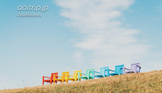 旭川の上野ファーム 射的山の7色の椅子
