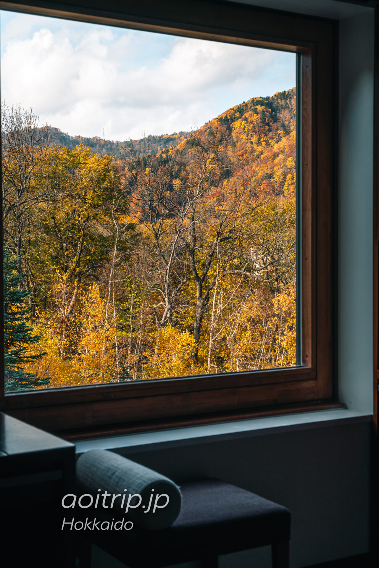 定山渓鶴雅リゾートスパ森の謌 客室から望む紅葉