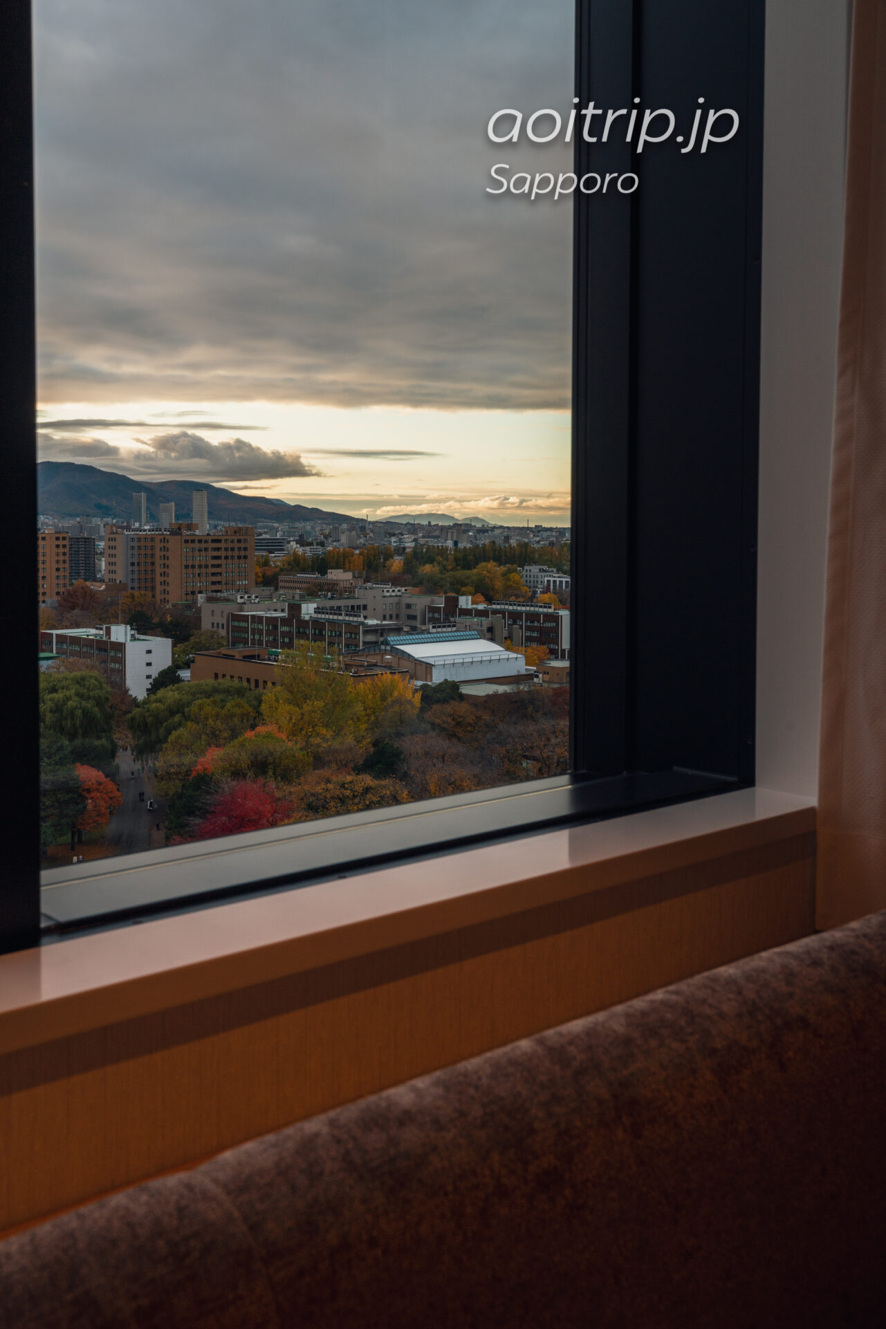京王プレリアホテル札幌 客室から望む眺望 北海道大学と小樽方面